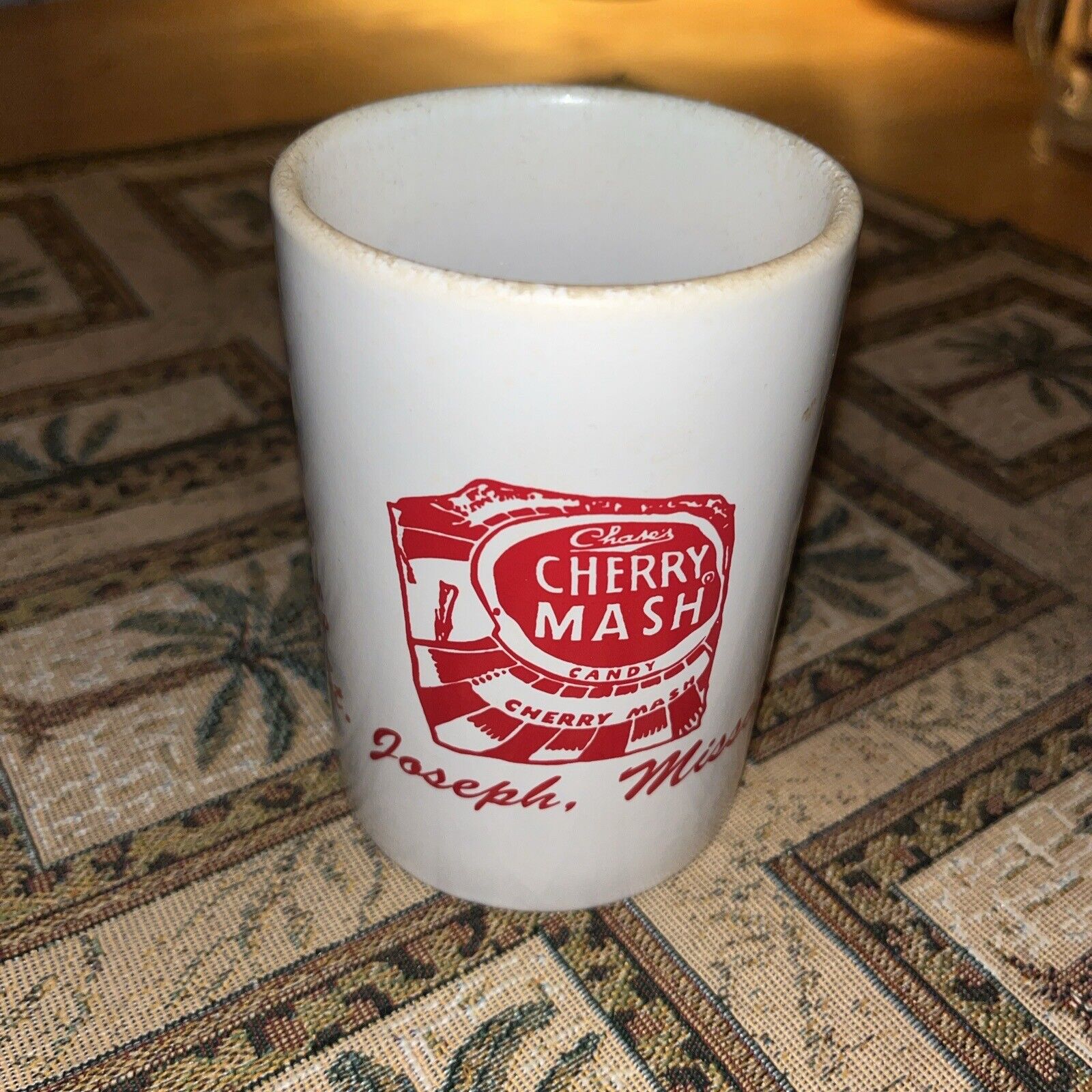 Vintage 1930's Chase's Cherry Mash St. Joseph MO Coffe Cup Mug Rare Limited