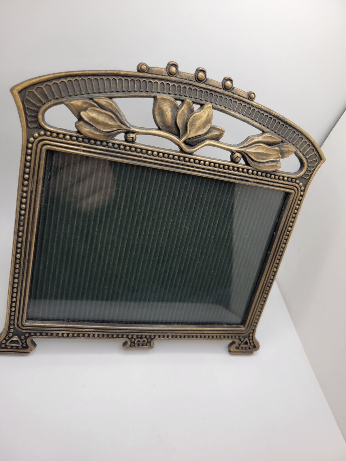 Vintage Heavy Brass Photo Frame Well Made Ivy