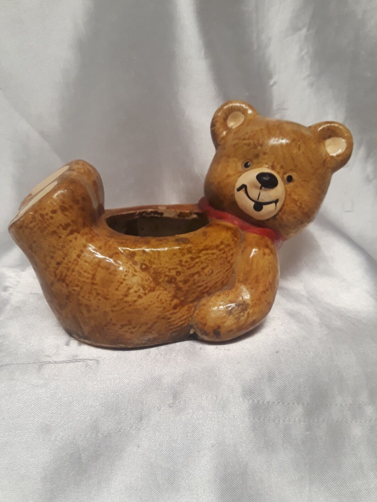 Vintage Ceramic Teddy Bear Planter 6\