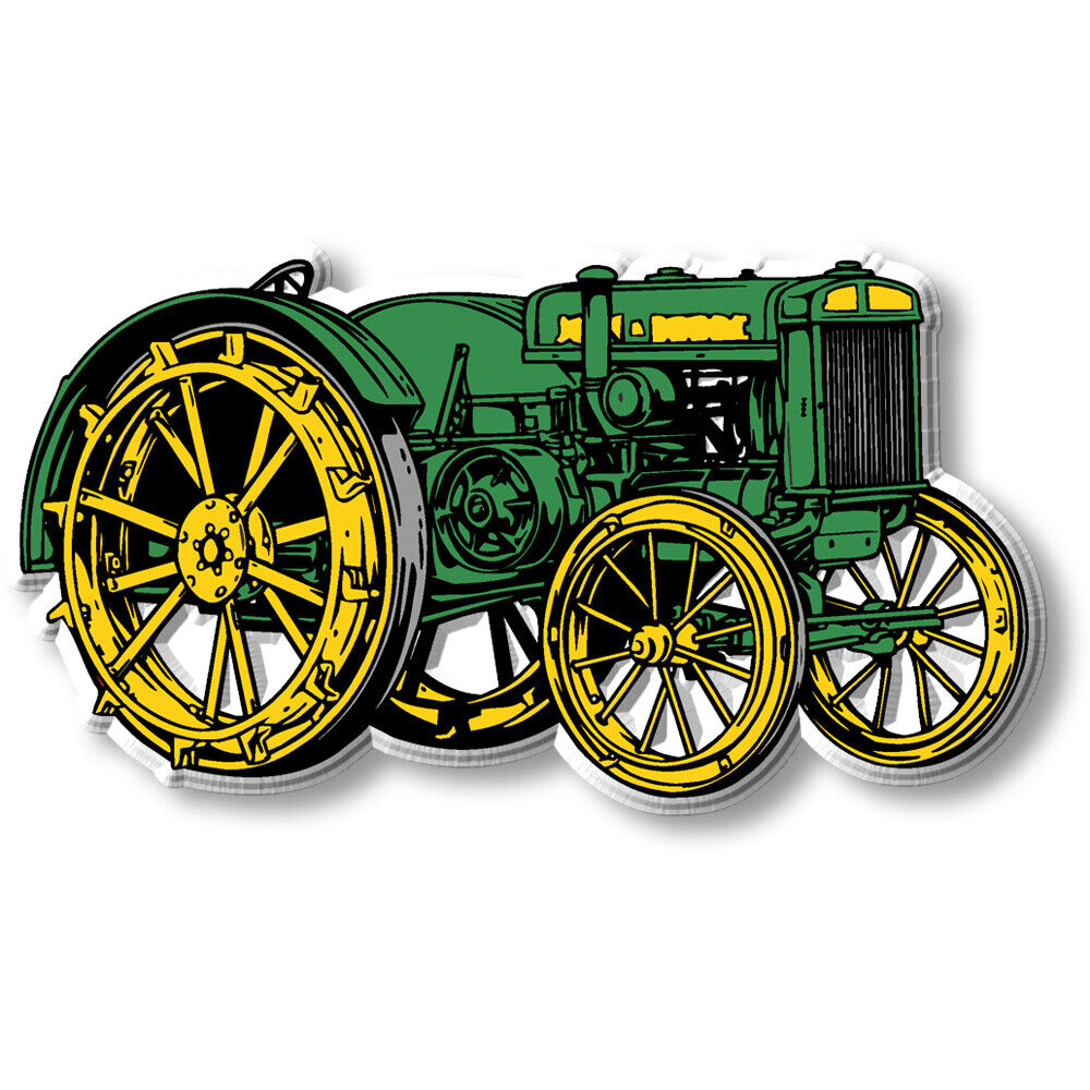 Antique Green Steel-Wheel Tractor Magnet by Classic Magnets