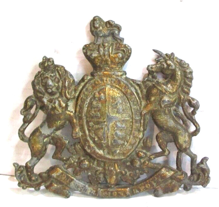 Rare VTG Estate Coat of Arms BRITISH ARMY-GENERAL SERVICE CORP- MONOGRAM Signed
