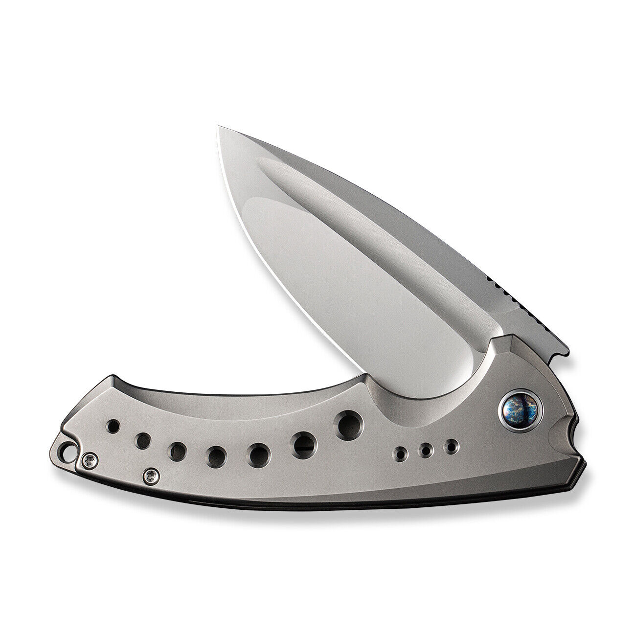 WE Knife Nexusia 22044-4 Bead Blasted Titanium CPM-20CV 1/155 Pocket Knives