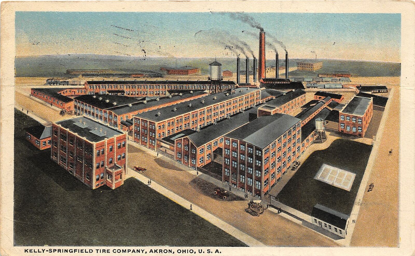 H83/ Akron Ohio Postcard c1910 Kelly-Springfield Tire Company Factory 189