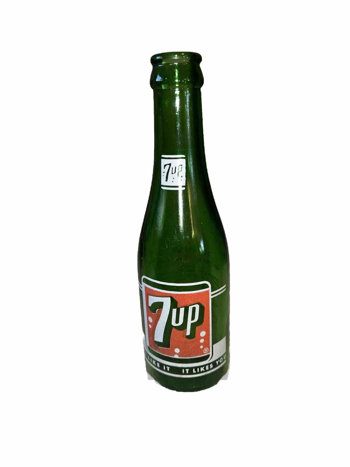 Vintage 7up Bottle 7 Fl Oz Beverages of Seattle Tacoma MINT CONDITION