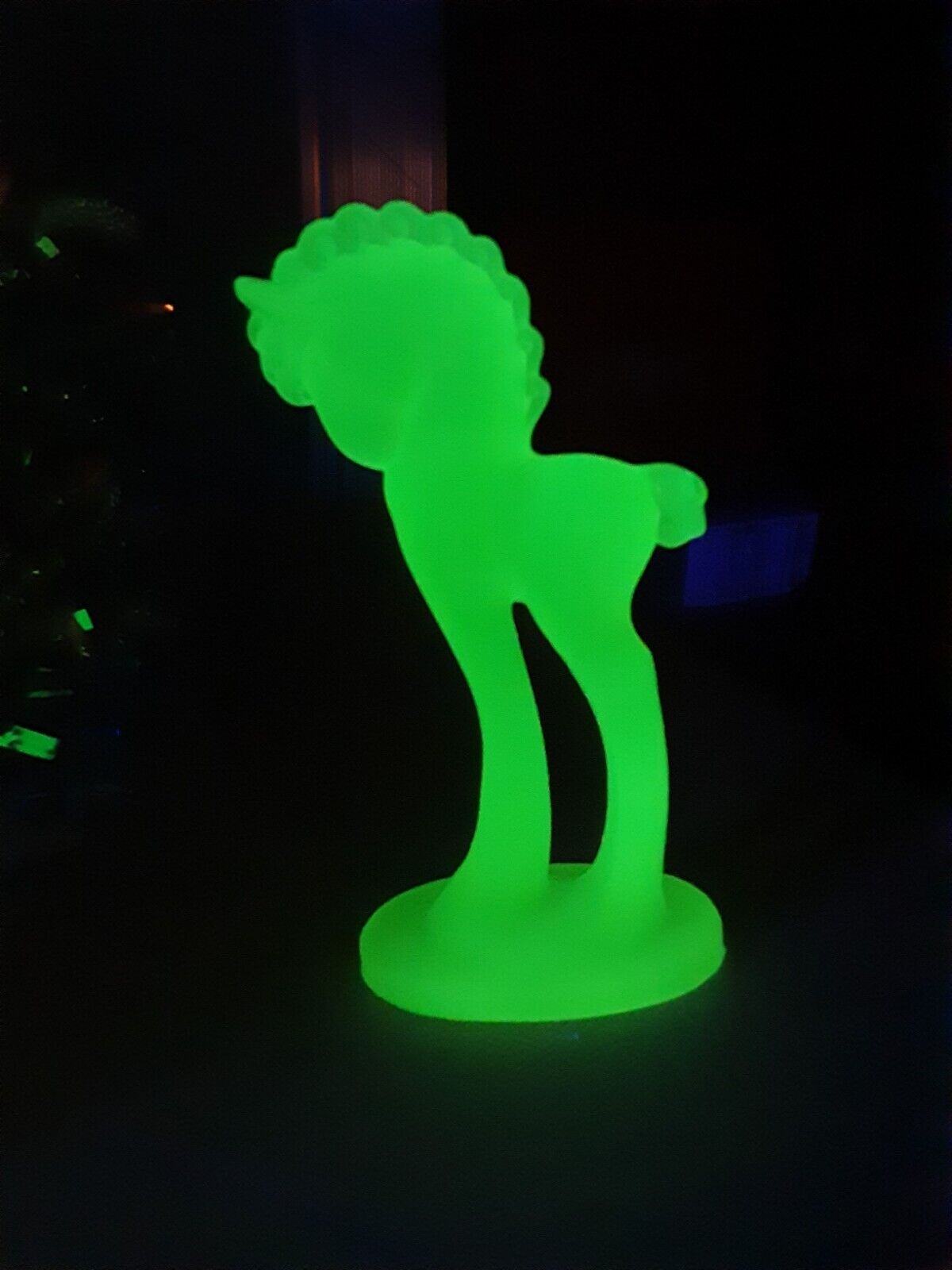 vtg htf vaseline SATIN glass mosser 5.5 in standing pony/horse figurine