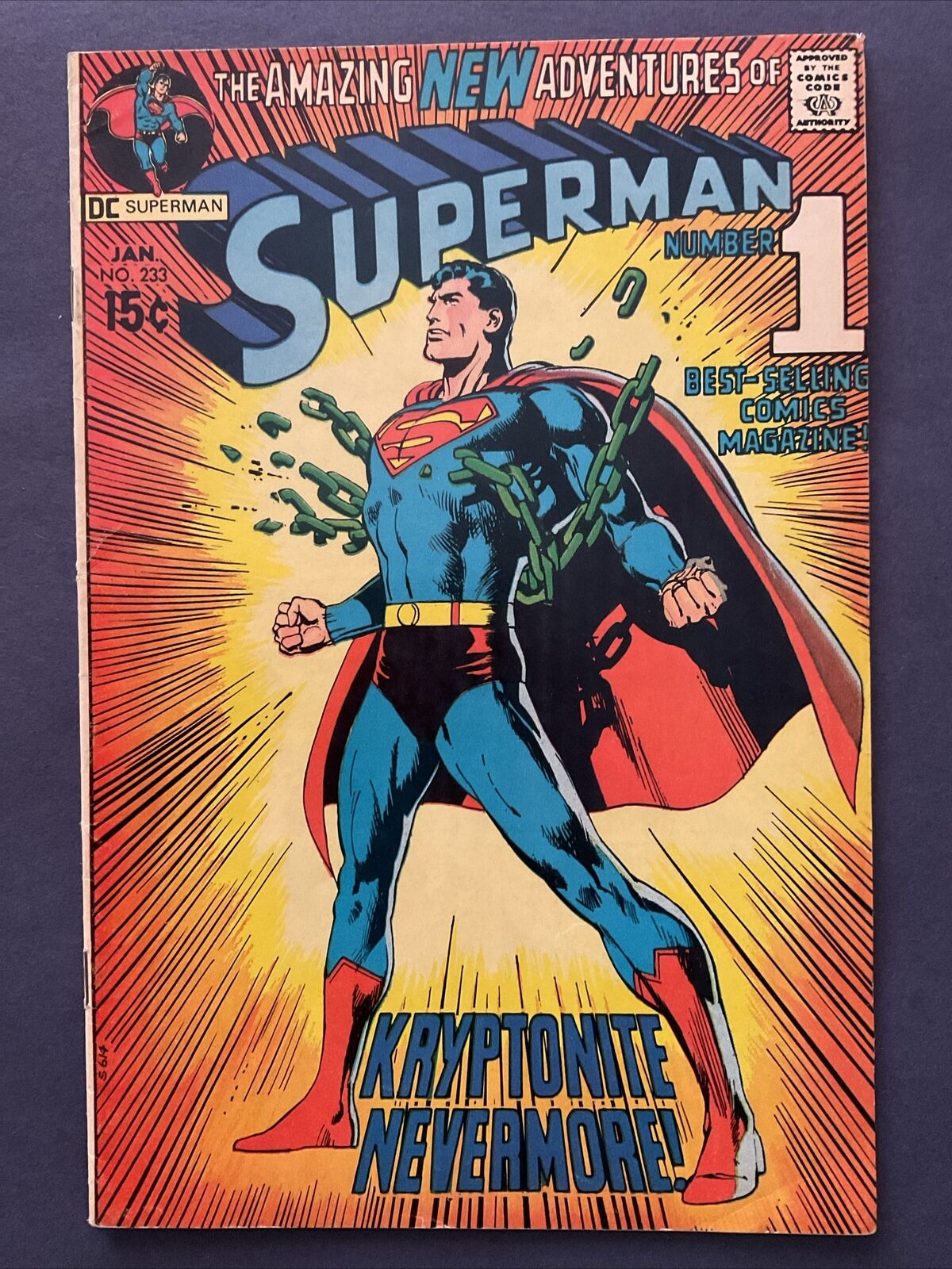 Superman- #233 - Very Fine - 8.0 - Iconic cover art by Neal Adams - KEY ISSUE
