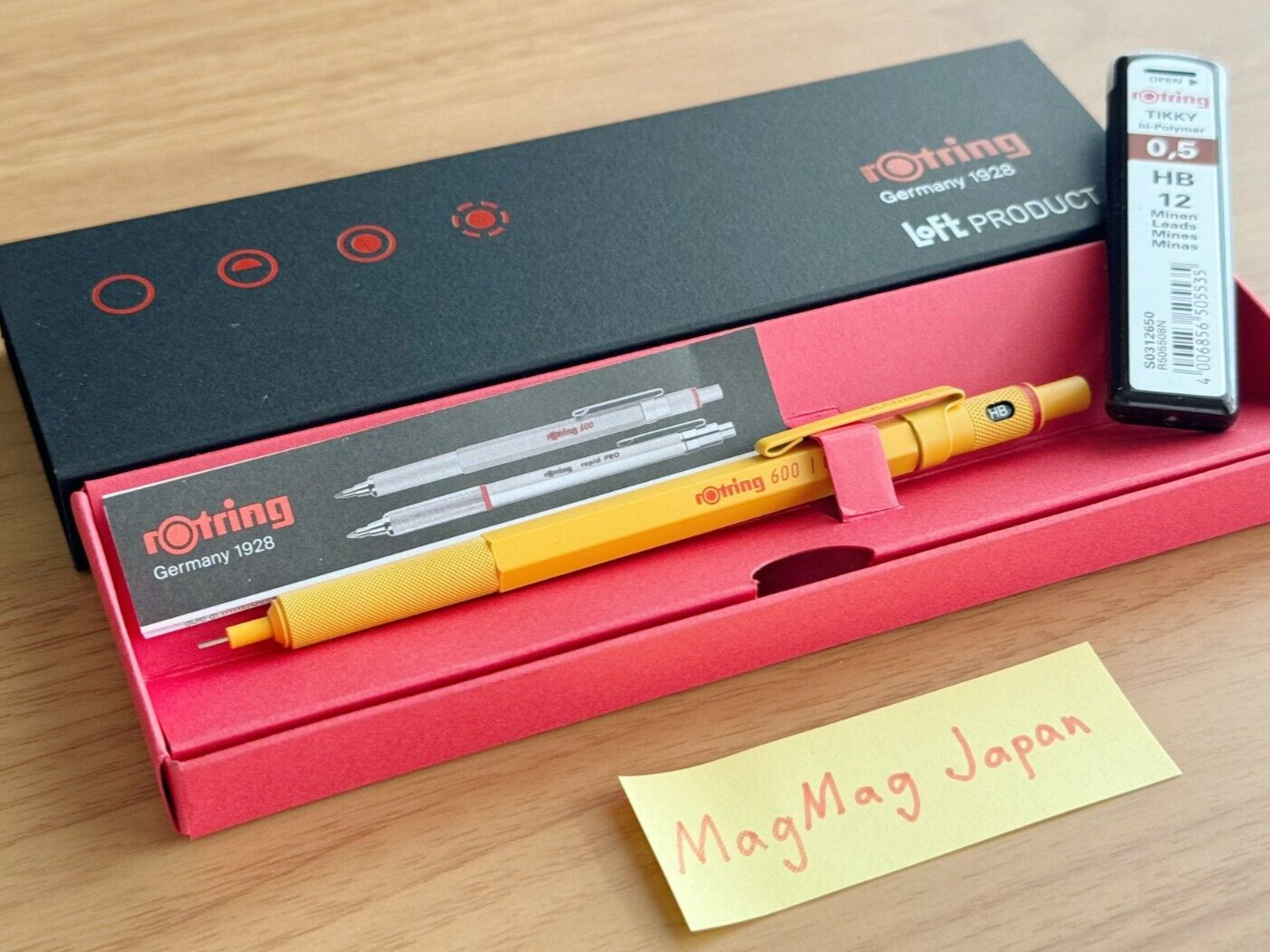 Rotring 600 Loft Limited Matte Yellow Mechanical Pencil 0.5 mm With Box New