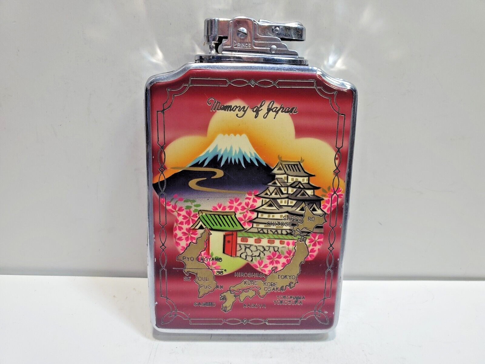 Working Vintage Prince Cigarette Case Memory of Japan 6488/21