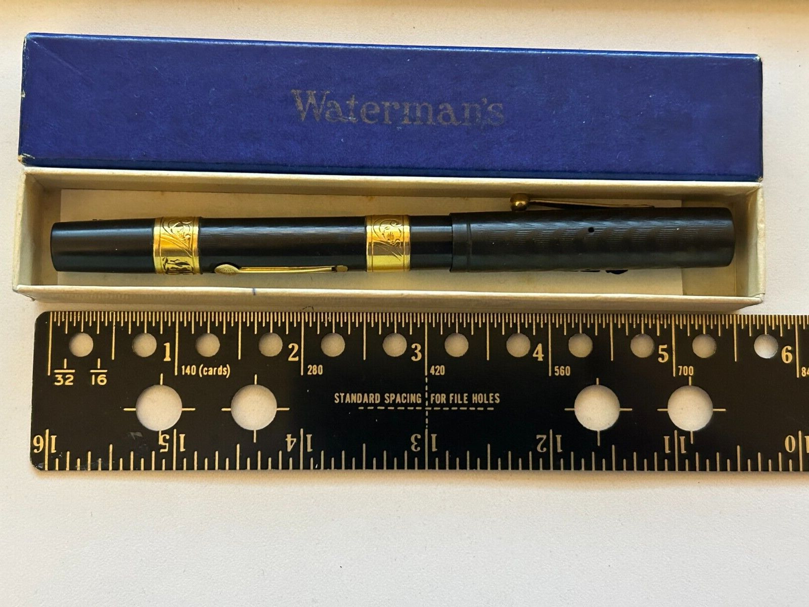 Vintage black Waterman 54 fountain pen-14kt gold nib-Fine-Medium-flexible