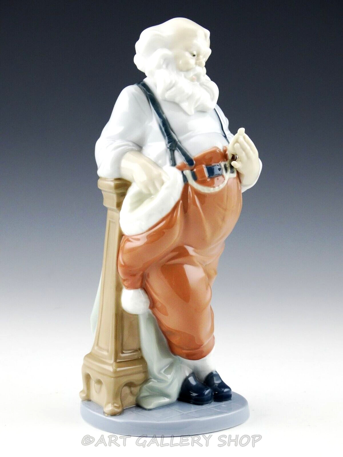 Lladro Figurine SANTA'S BUSIEST HOUR SANTA CLAUS WITH CLOCK #5711 Retired Mint
