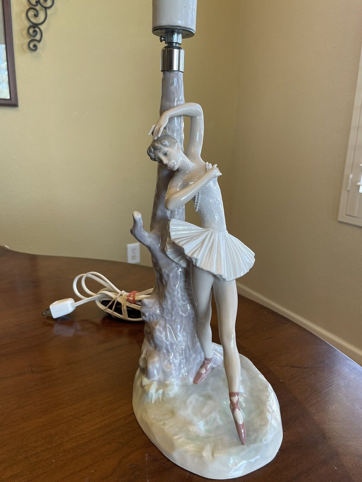 Vtg Lladro Columbine Ballerina Lamp Figurine Fulgencio Garcia # 4526