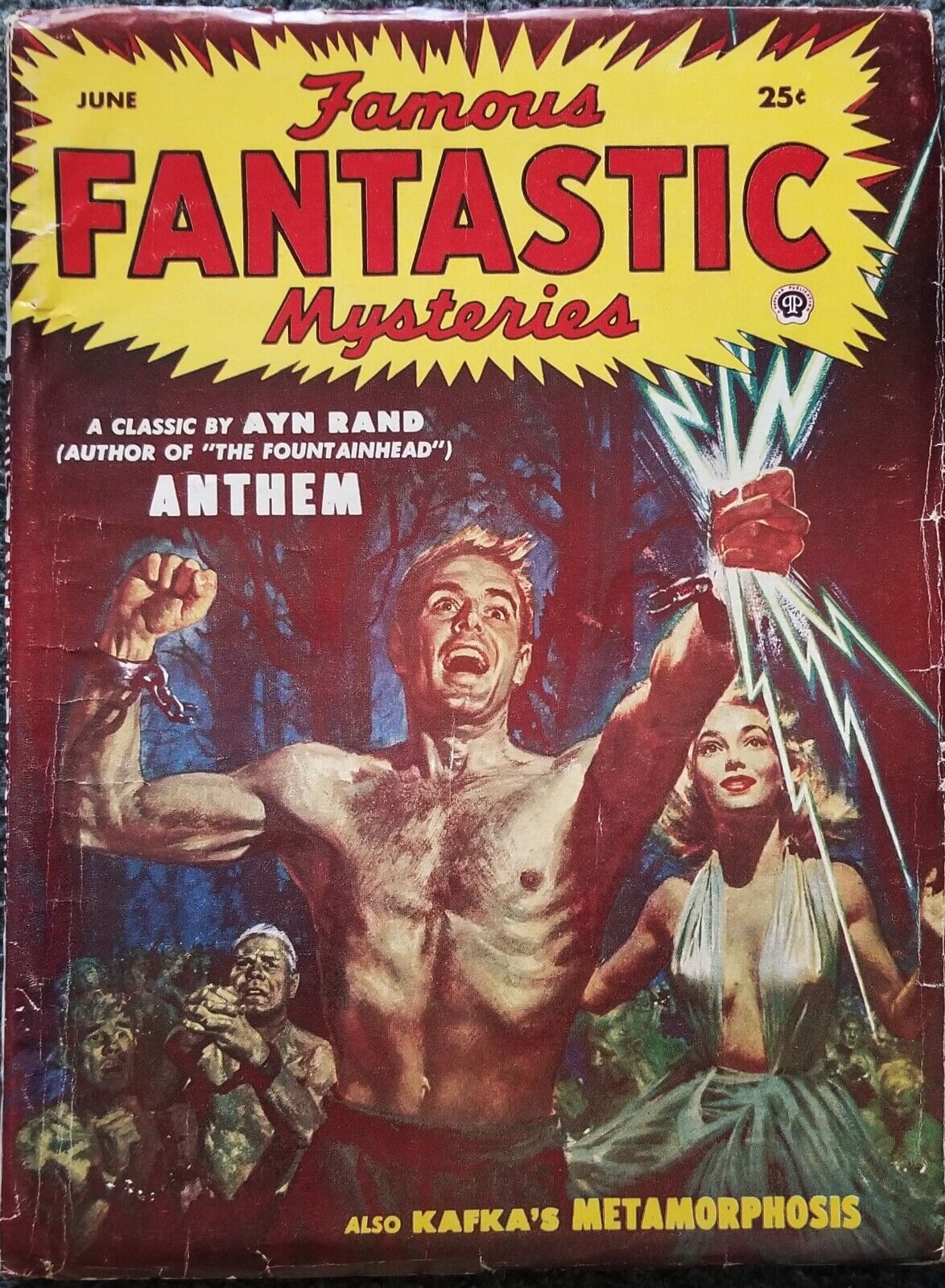 FAMOUS FANTASTIC MYSTERIES - JUNE 1953 - AYN RAND - PULP - NICE CONDITION