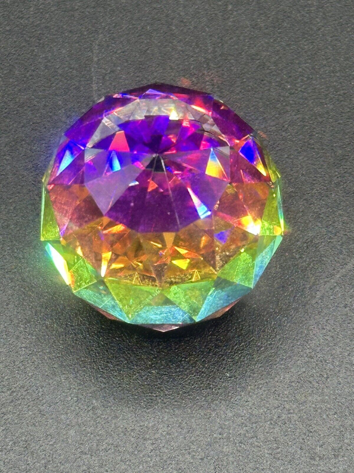 Swarovski Miniature Collectable Geometric Sphere Rainbow Crystal