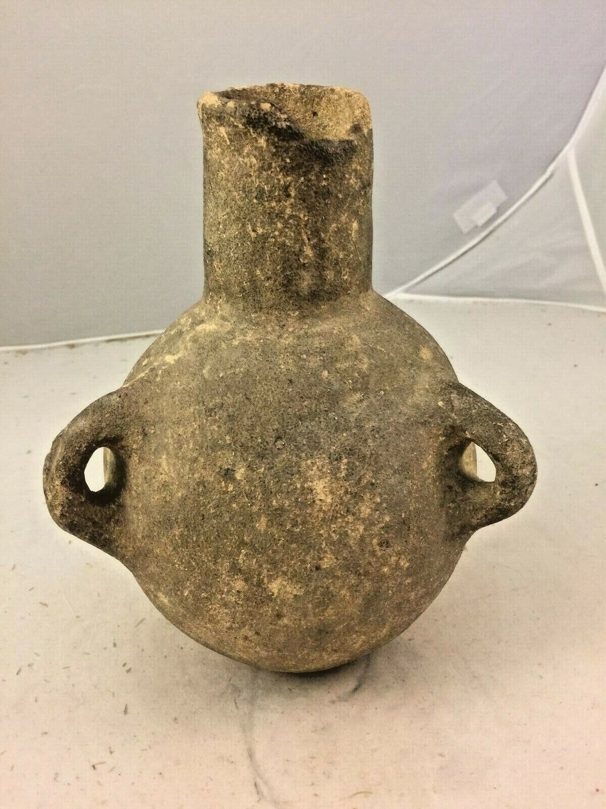 PRE-HISTORIC MESO AMERICAN POTTERY CANTEEN IN AS FOUND CONDITION
