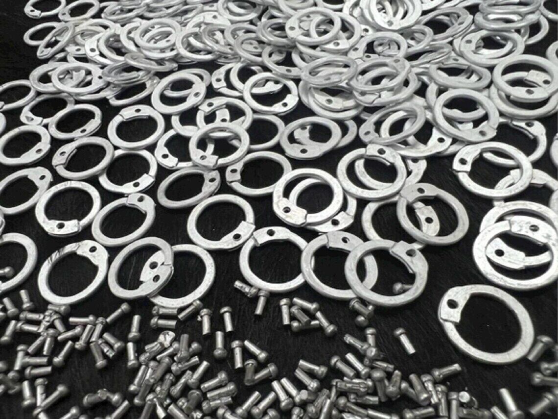 Chainmail Aluminium Flat rings with Round Rivets With Riveting tool