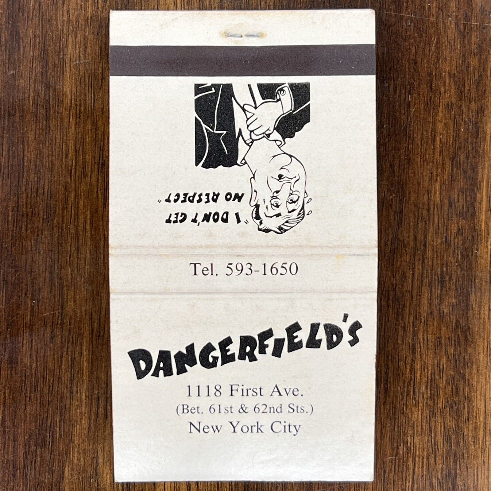 Vintage Matchbook Dangerfield’s Restaurant New York City NYC Matches Unstruck