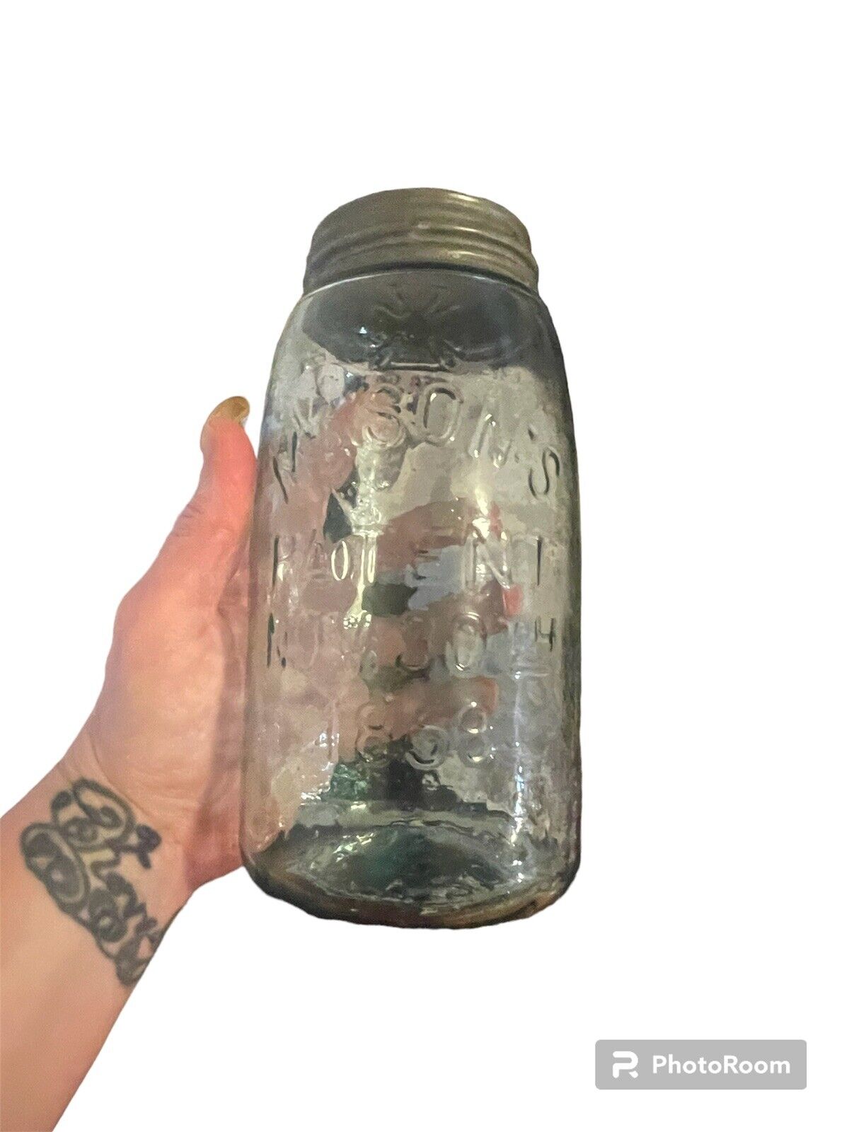 Antique Hero Cross Masons Jar Patented Nov 30th 1858 Quart Jar Zinc Lid