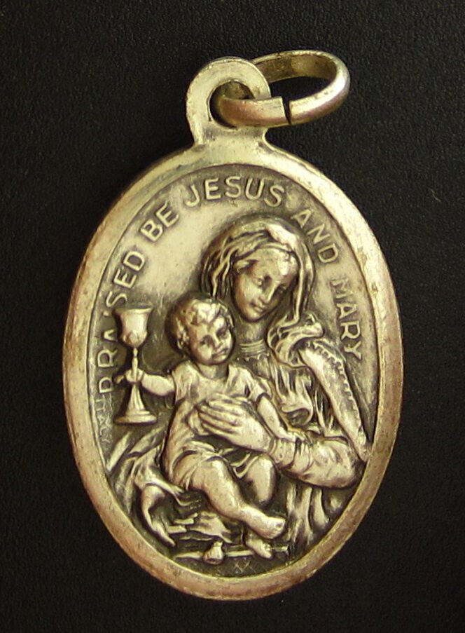 Vintage Virgin Mary Jesus Medal Religious Holy Catholic Gaspar Del Bufalo