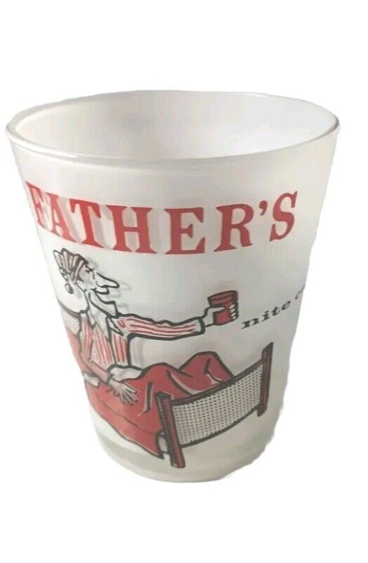 Vintage Father's Nite Cap Novelty Drinking Glass Measures up to 15 oz.