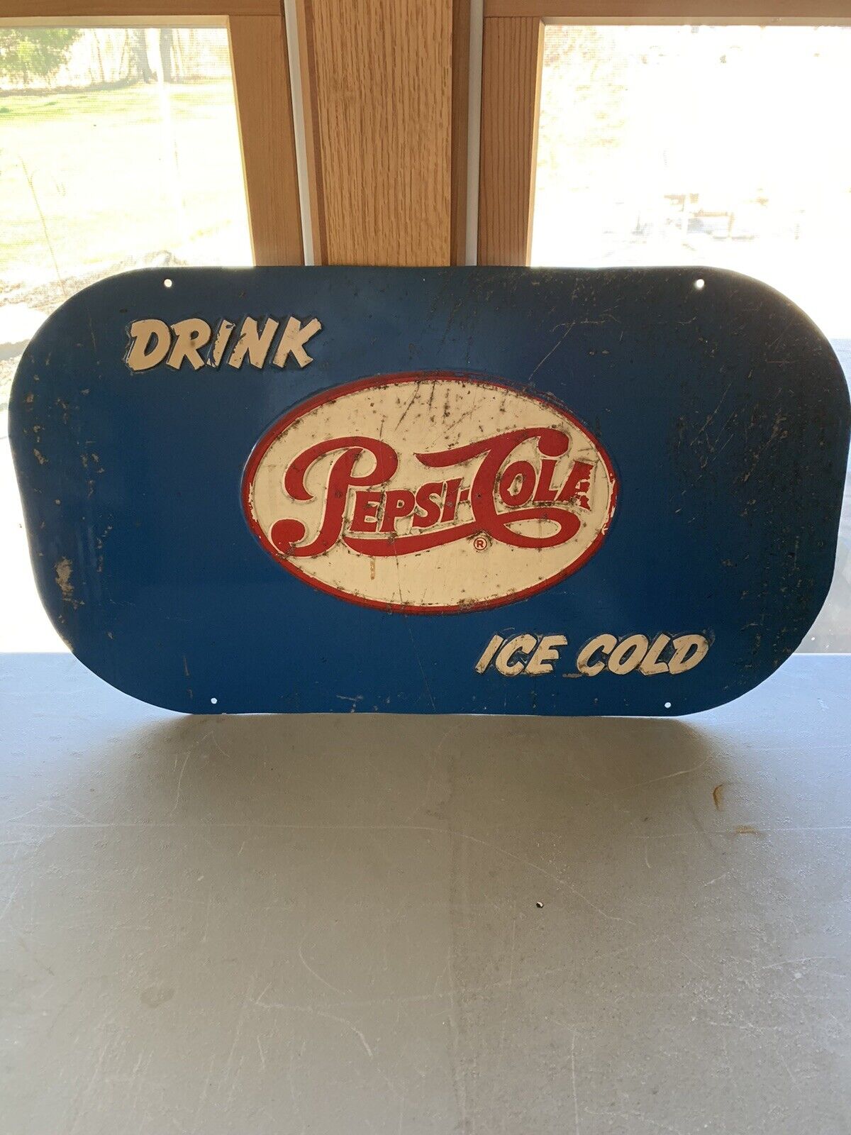 Pepsi-Cola extremely rare embossed sign