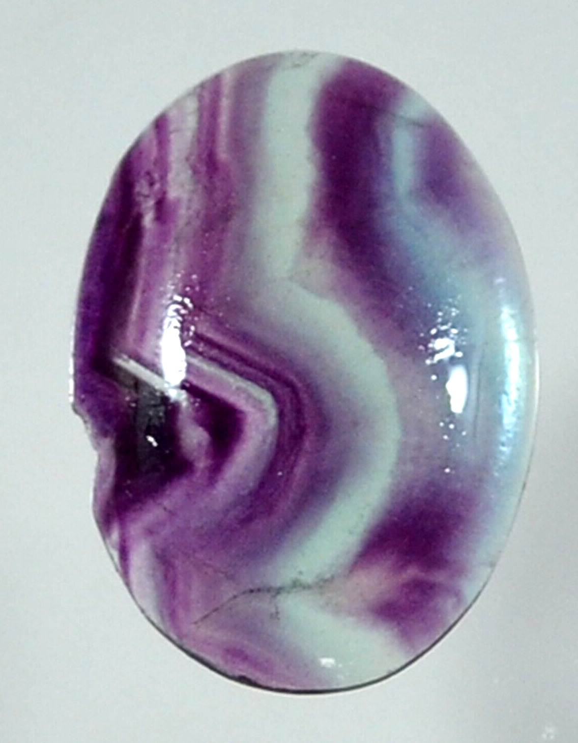 27.20Ct NATURAL Fluorite Blue line oval cabochon for pendant