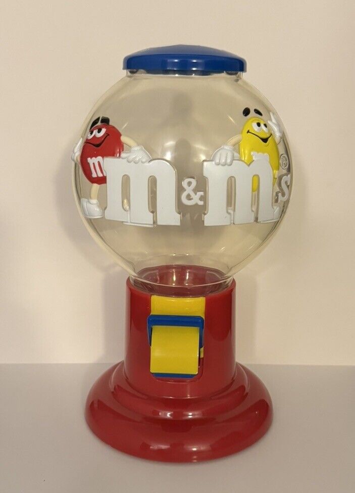 M&M Candy Dispenser Vintage Collectible Gumball Machine Style 1991 Mars Retro MM