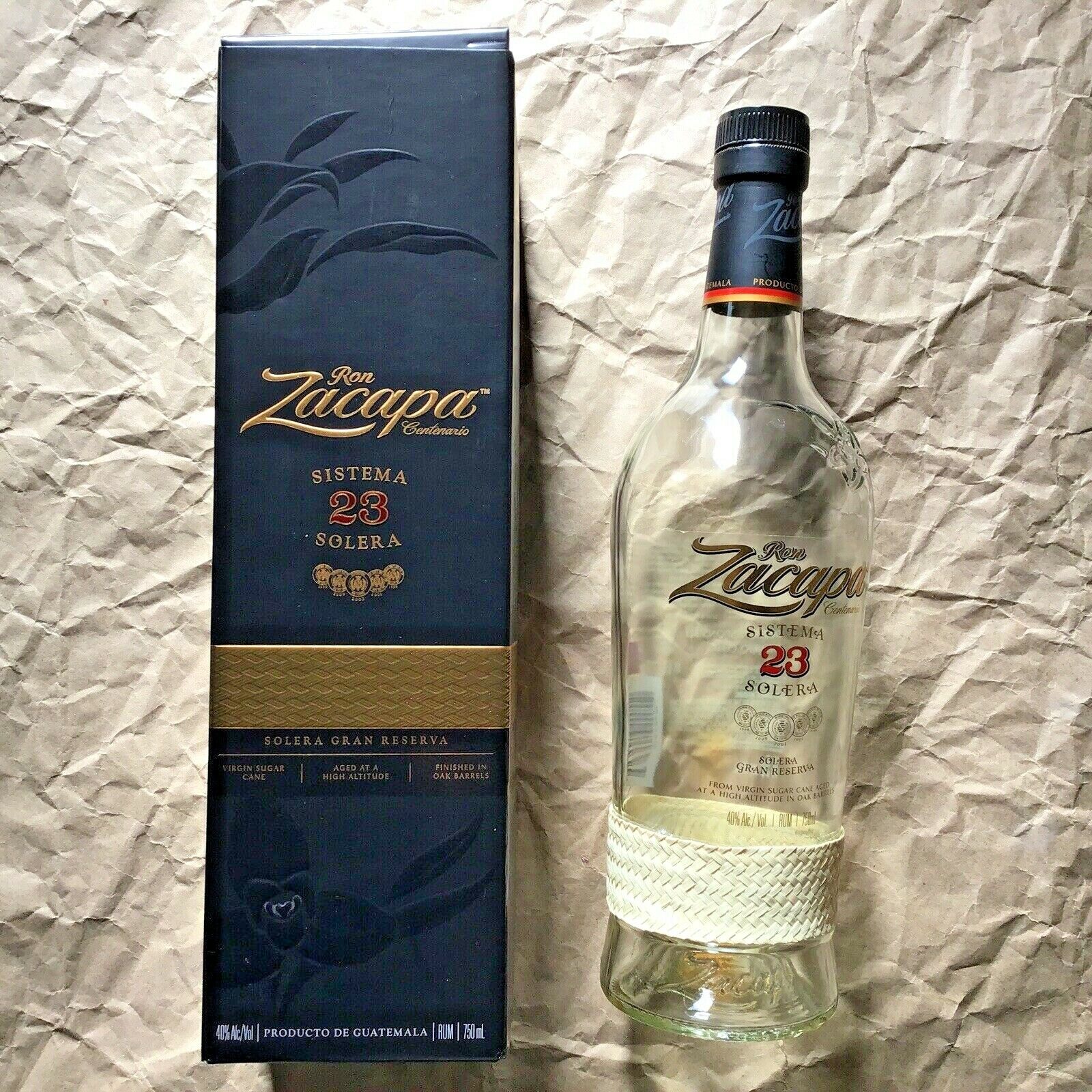 Ron Zacapa Centenario SISTEMA  23 Solera 750ml Empty Bottle & Box Bx-134