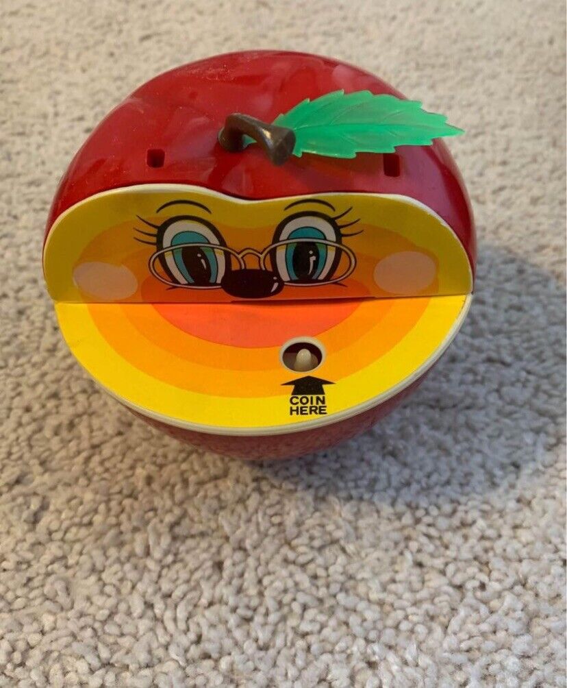 Toy Apple Worm Bank