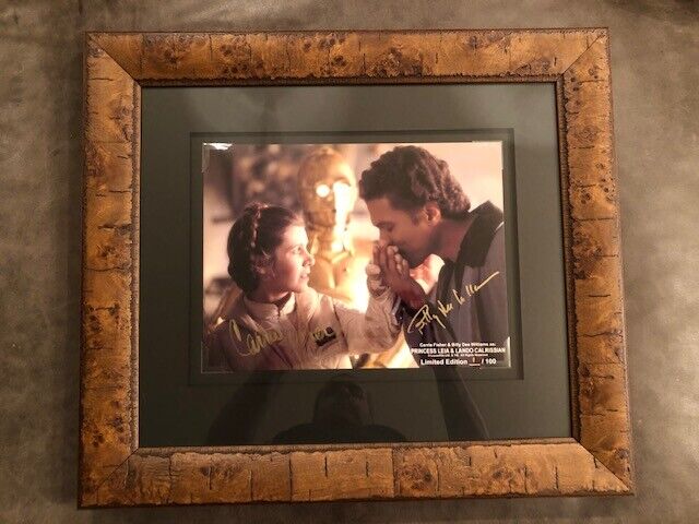 Carrie Fisher & Billy Dee Williams Signed 8 x 10 Lucasfilm LE Photo 1/100