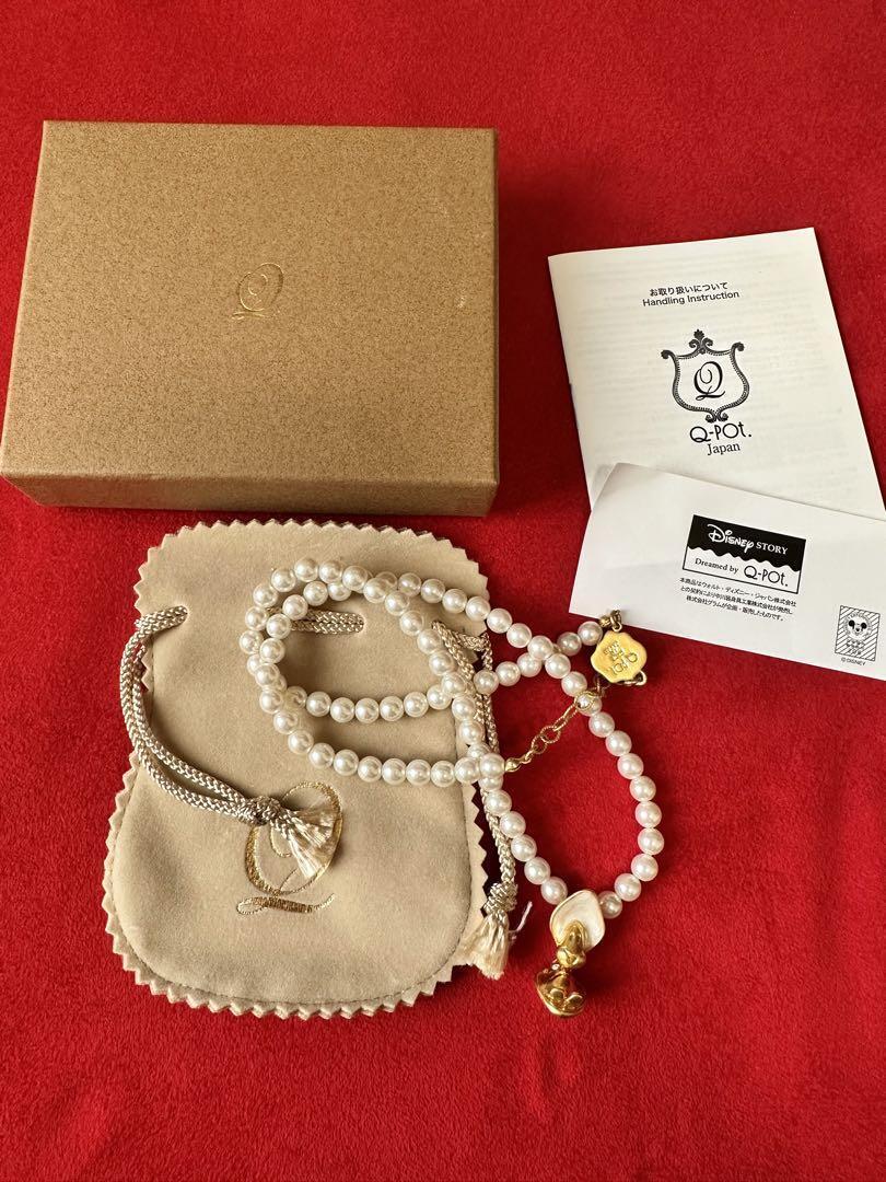 Disney Q-pot Young Oyster Pearl Necklaces Alice in the Wonderland From Japan
