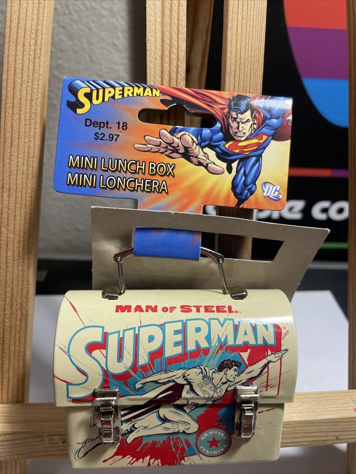 Vintage 2007 DC Comics Superman Metal Micro Mini Lunch Box