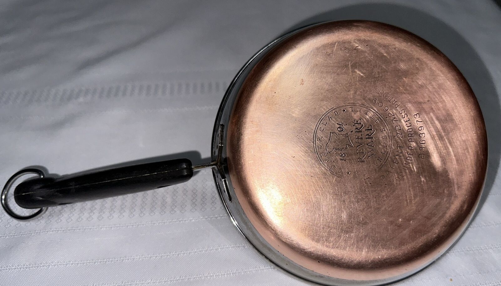 Vtg Revere Ware Copper Bottom 6” Sauté Fry Pan 