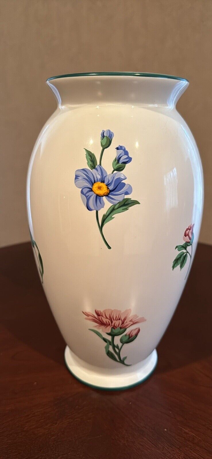Tiffany & Co Portugal Made Porcelain Vase Sintra Pattern 10 1/2\