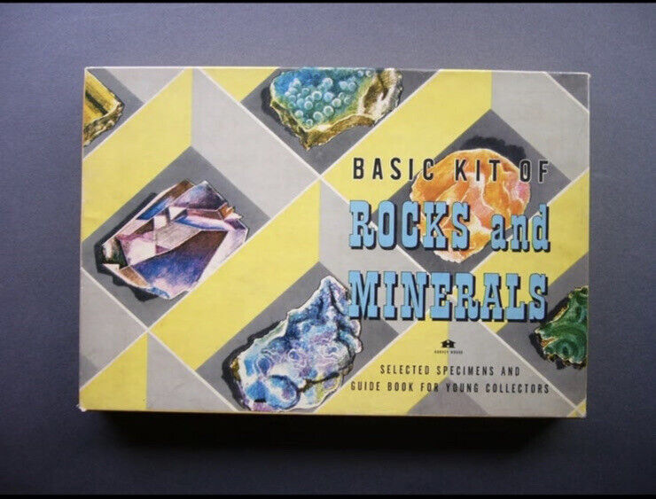 BNIB Vintage 1956 Harvey House Basic Kit of Rocks & Minerals Book & 25 Minerals