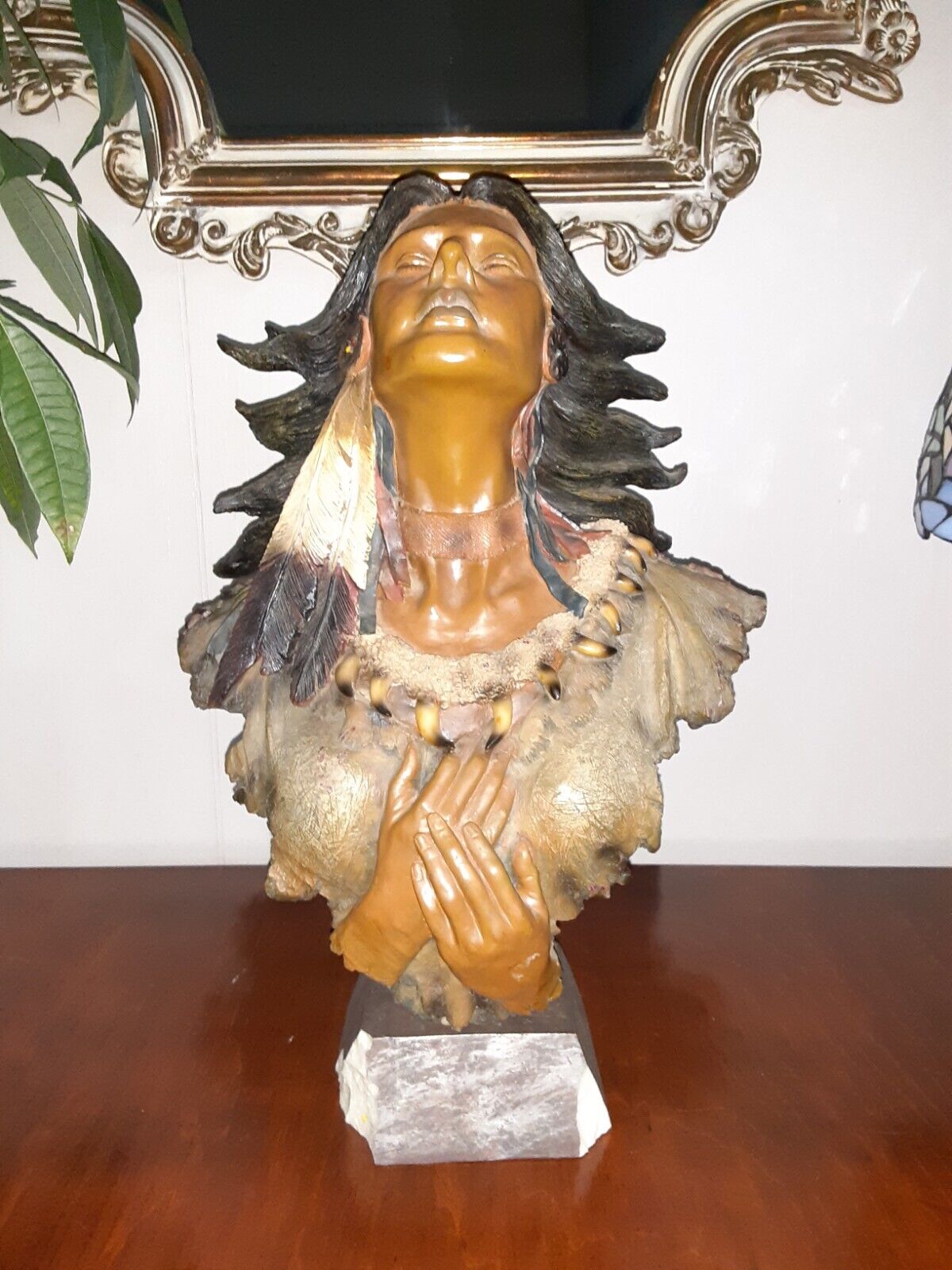 vintage native american bust