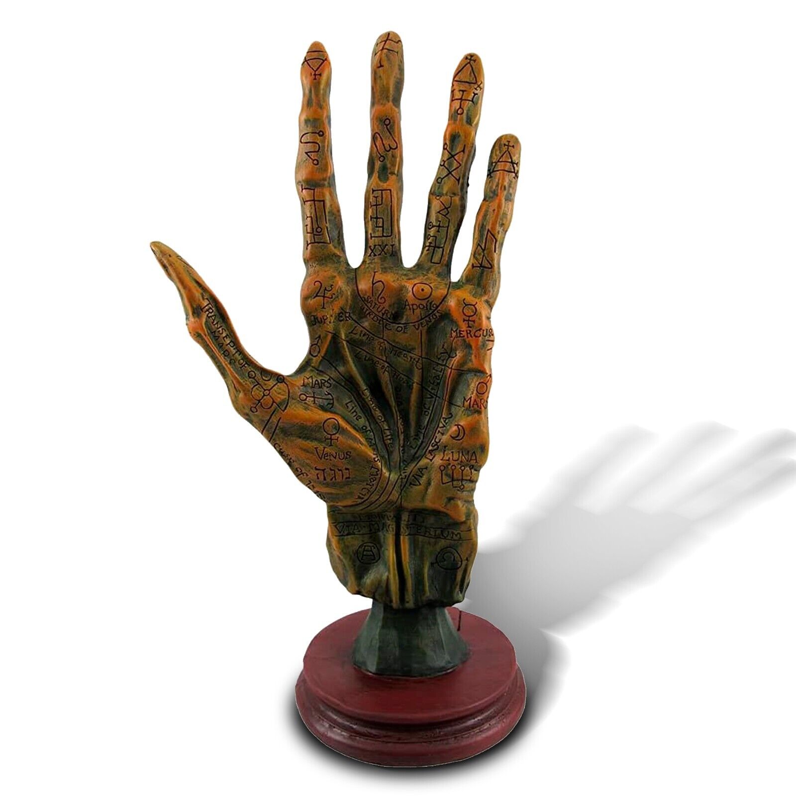 Palm Reading Hand, Hand Decor, Palmistry Hand Sculpture, Witchy Home Decor 11 in