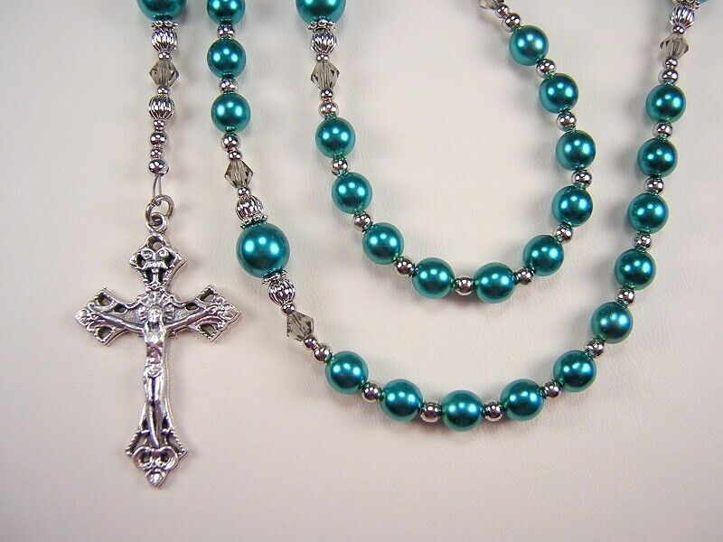 Womens Teal Rosary 19+\