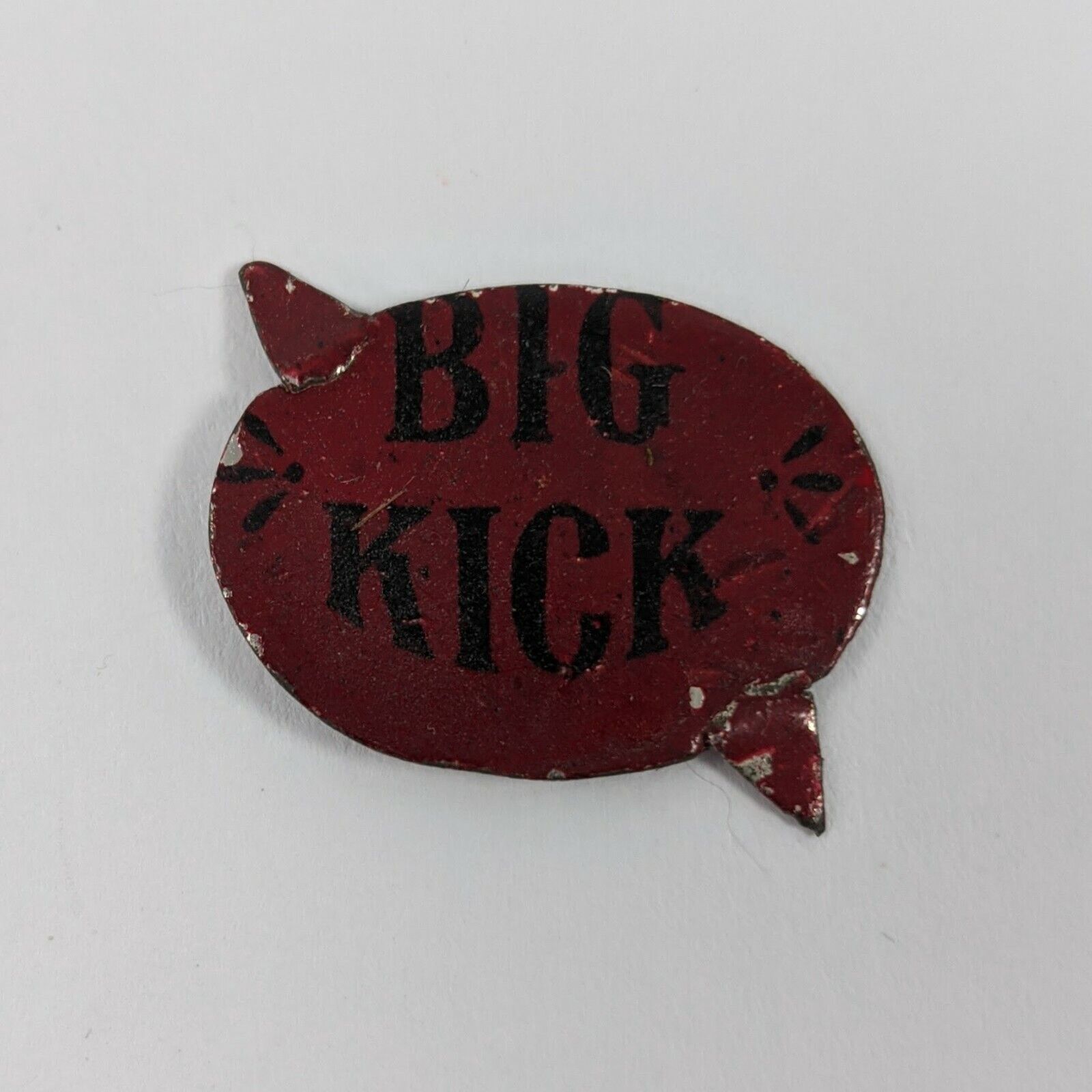 Big Kick Tobacco Tin Tag Antique Vintage Advertising