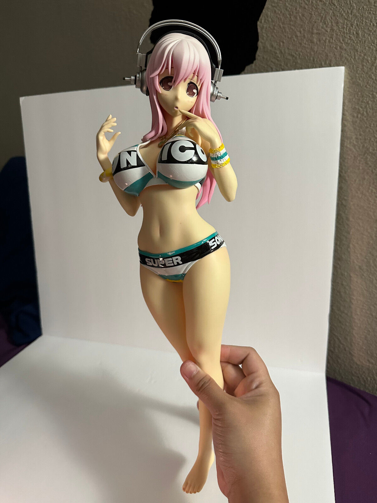 Super Sonico Gigantic Series Swimwear ver PVC Figure 41cm X Plus Anime