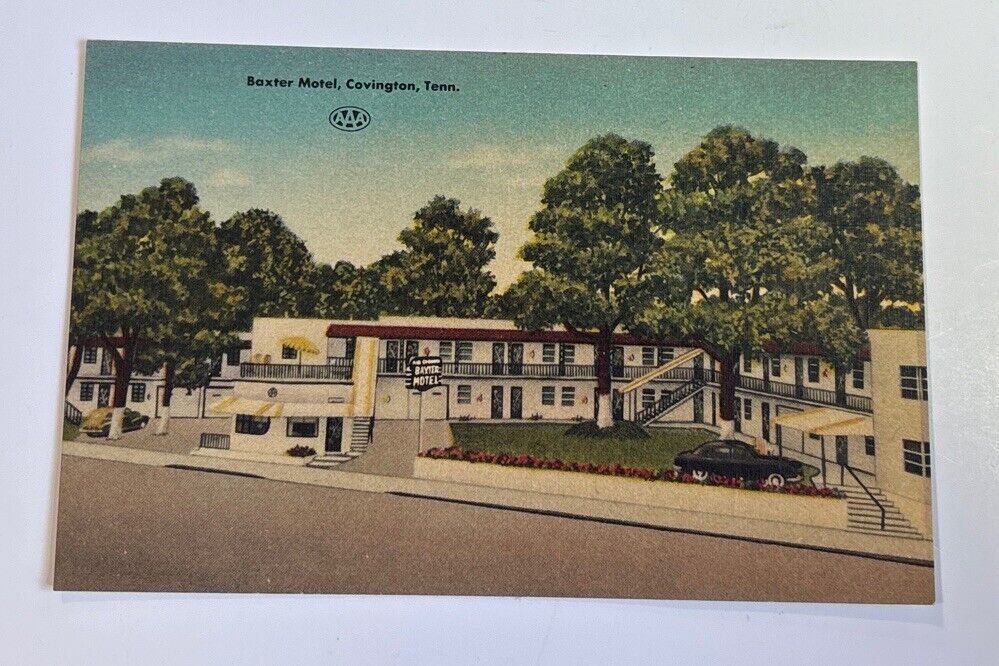 Vintage Baxter Motel, Covington, Tennessee TN Postcard