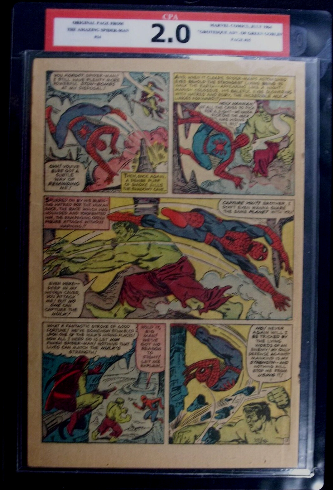 Amazing Spider-man #14 CPA 2.0 SINGLE PAGE #15 1st app. The Green Goblin