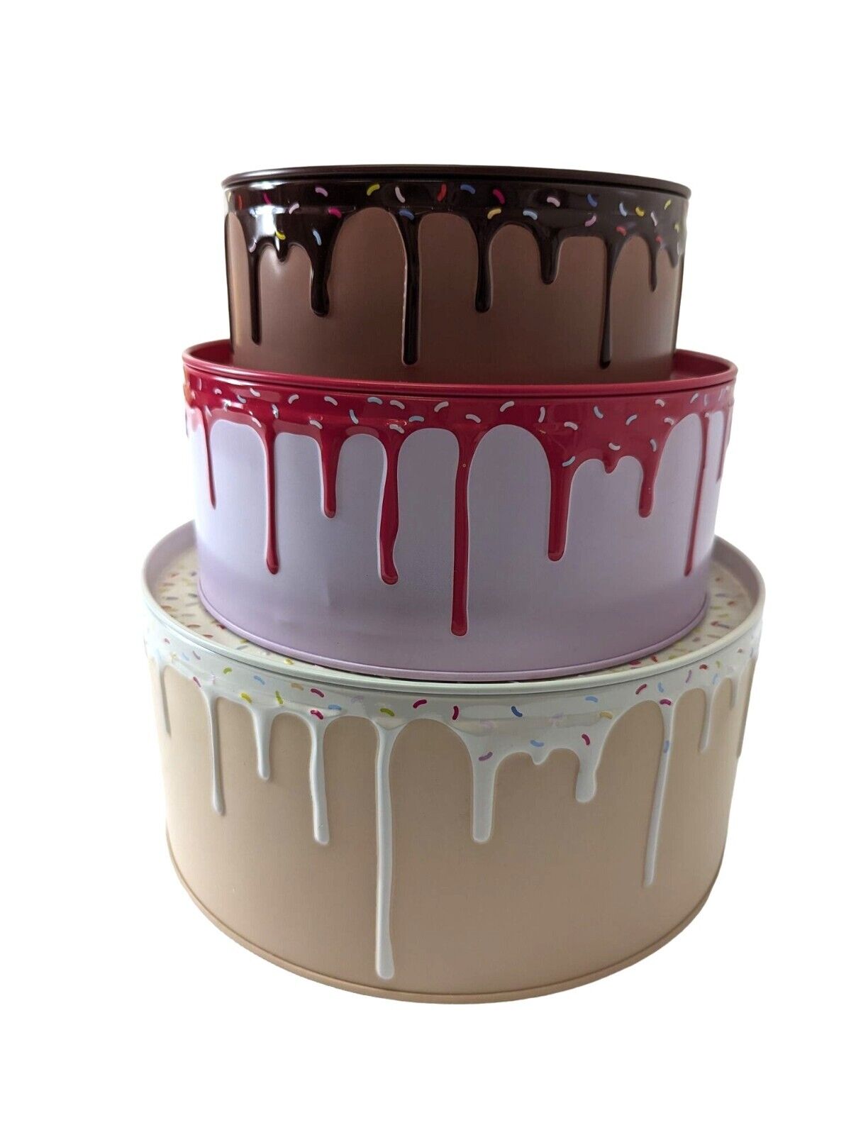Suck UK Strawberry Cake Stacking Tins Within Tin SUPER CUTE Never Used 8
