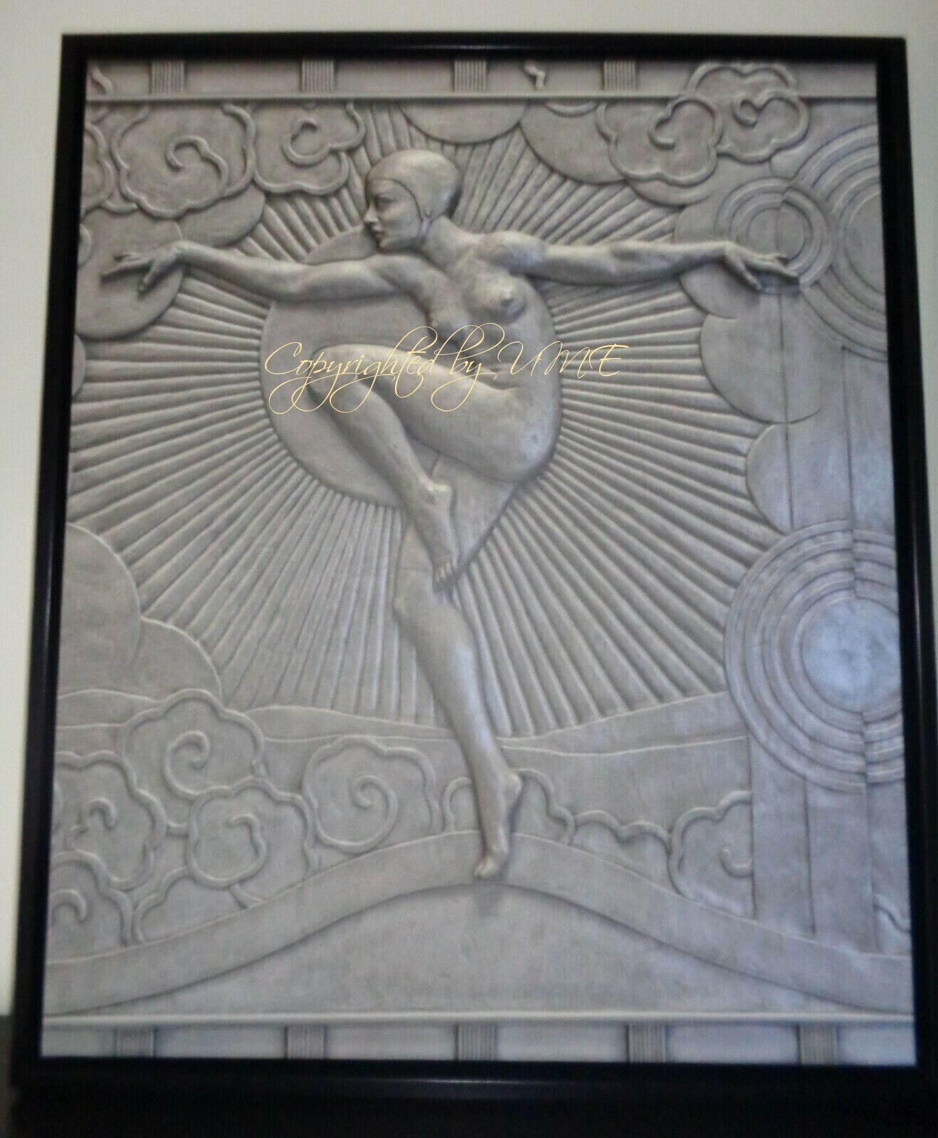 Contemporary True Canvas Art Deco Print - Dancing Goddess - 20 x 24 in 3D Effect