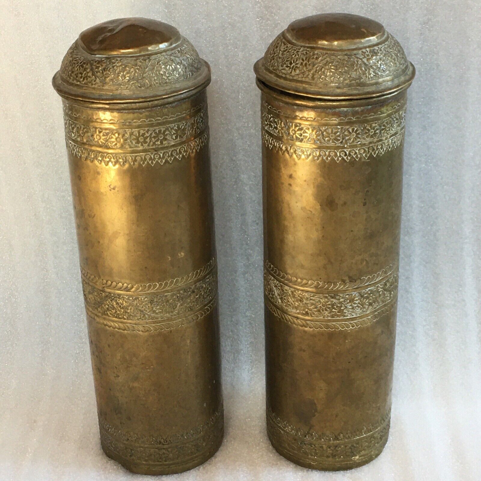 Antique Brass Large Canister Urn 