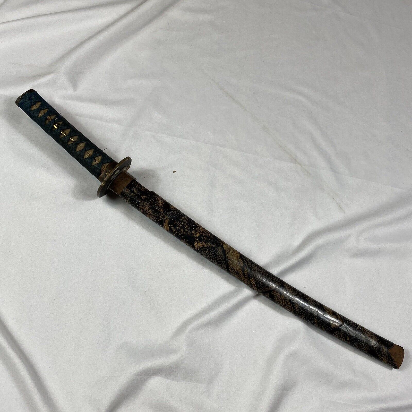 Original 1700s Japanese Wakizashi Katana Sword Signed Gold Leaf