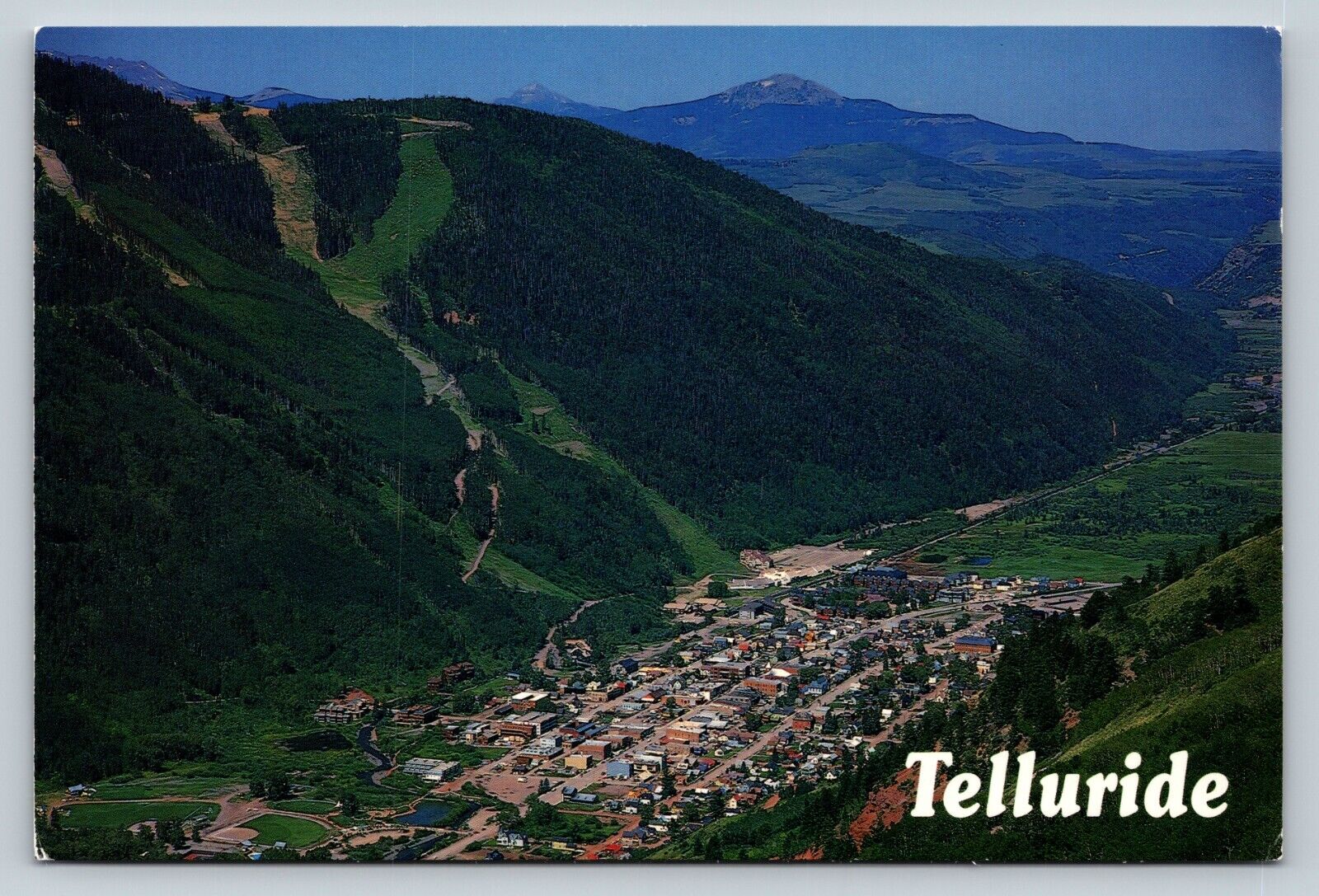 4x6 Telluride Colorado from Tomboy Mine Road Mountain Background Postcard 1758
