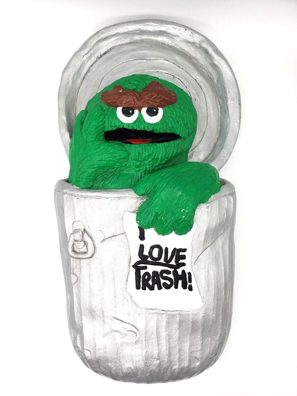 Vintage Oscar the Grouch Chalkware/Plaster Wall Hanging Sesame Street 1970’s