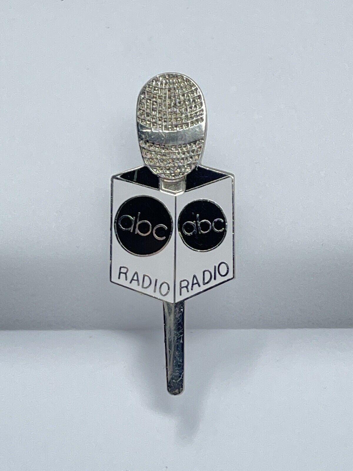 Vintage ABC RADIO Microphone News Enamel Pin
