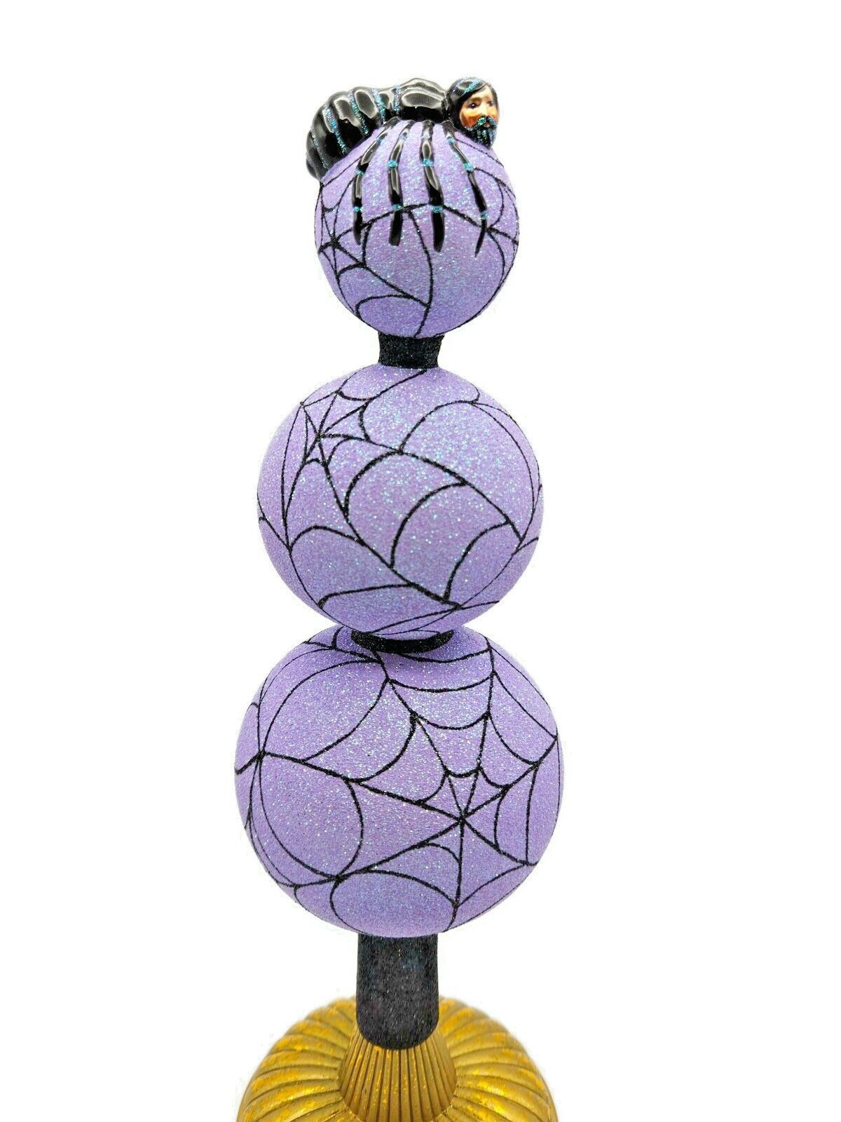 Patricia Breen Webmaster Purple Spider Web Finial Halloween Holiday Tree Topper