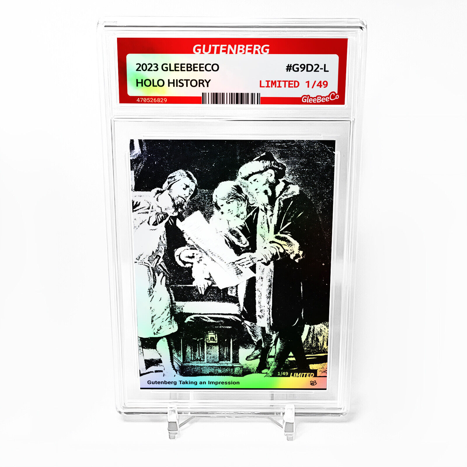 GUTENBERG TAKING AN IMPRESSION Card 2023 GleeBeeCo Holographic #G9D2-L /49